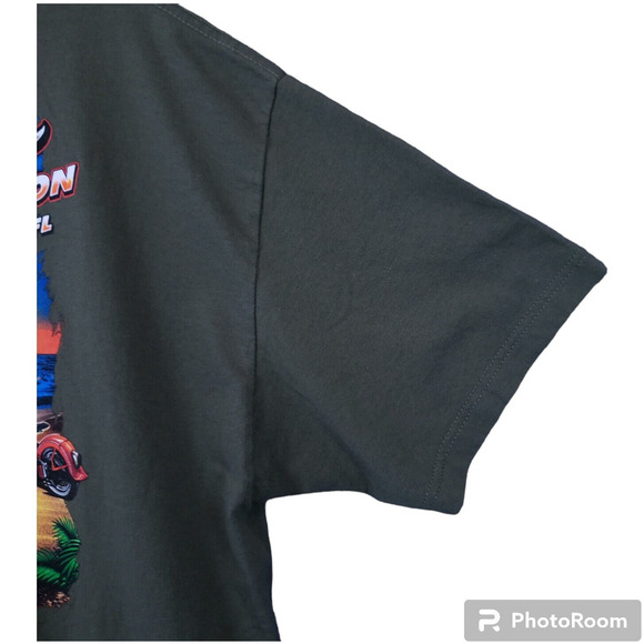 Harley-Davidson Rossiter’s Sarasota FL Graphic T-Shirt Men’s XL OD Green EUC - Picture 12 of 13